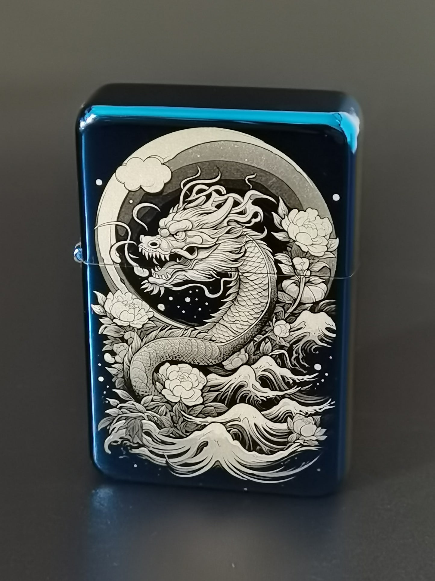 Personalised Dragon Design Engraved Lighter Stainless Steel