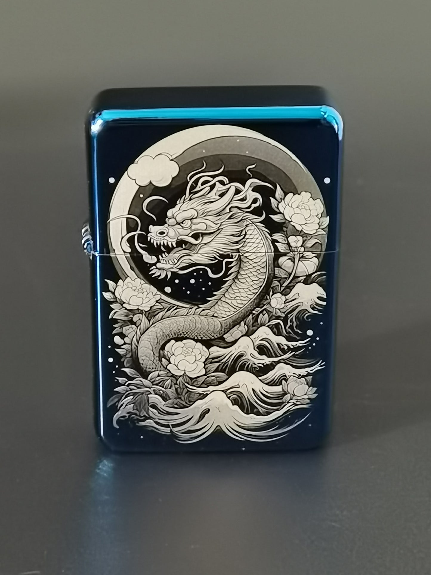 Personalised Dragon Design Engraved Lighter Stainless Steel