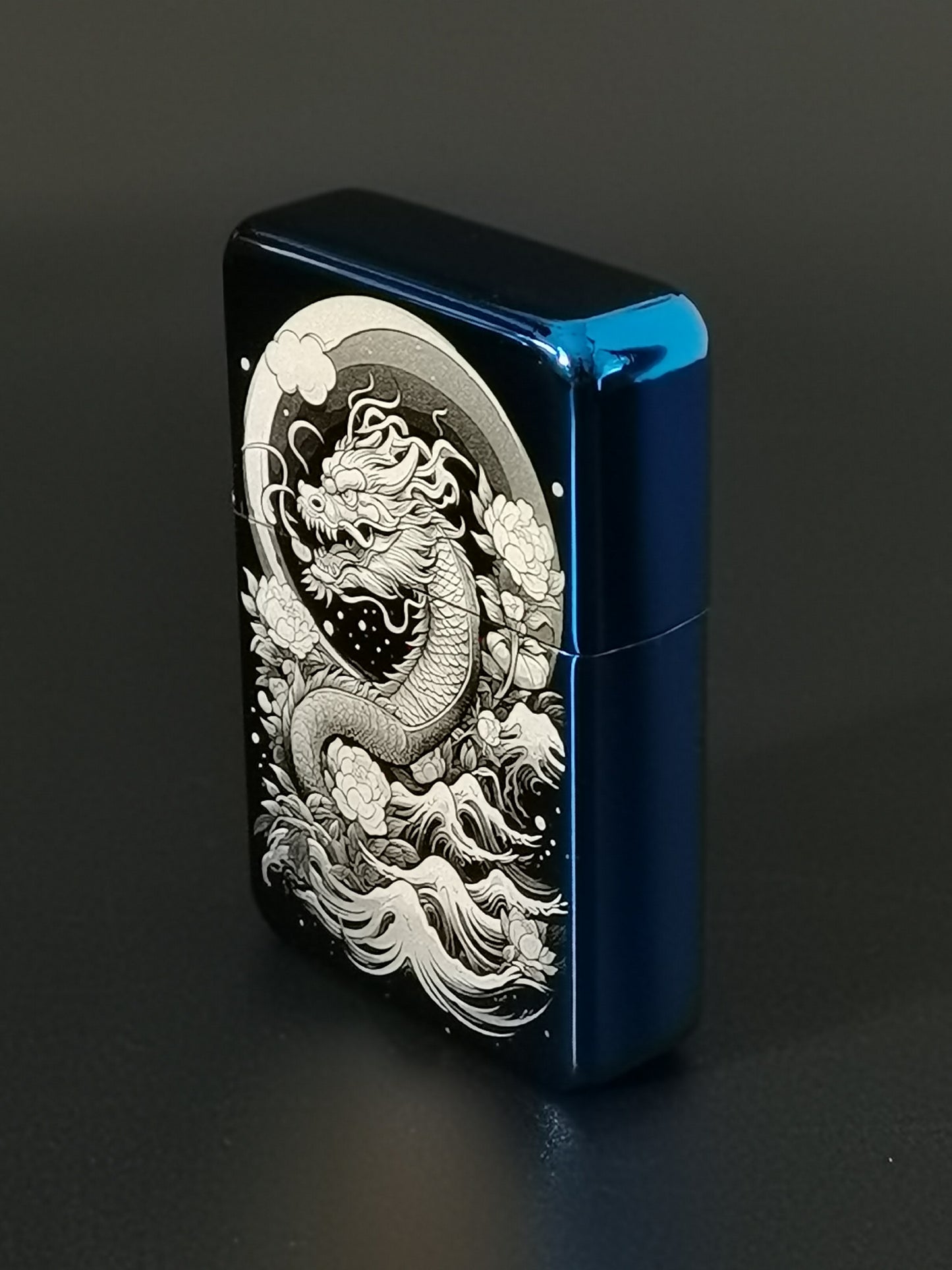 Personalised Dragon Design Engraved Lighter Stainless Steel