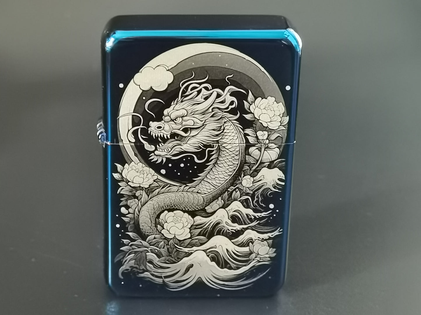 Personalised Dragon Design Engraved Lighter Stainless Steel