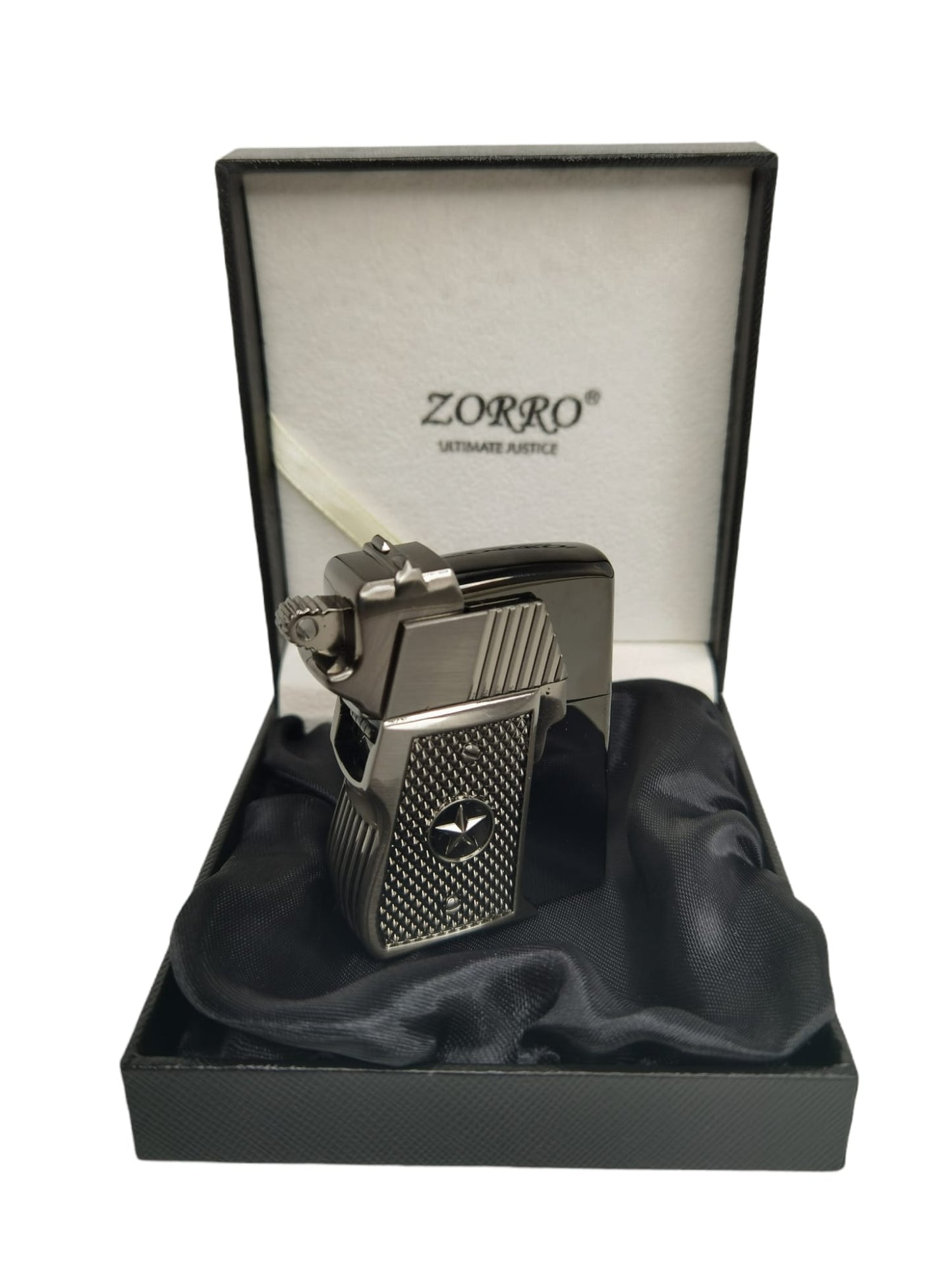 Personalised Name & Initial Zorro Heavy Armor Pistol Shape Kerosene Lighter