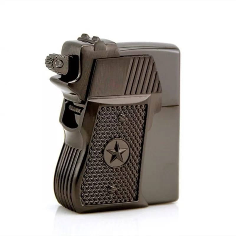 Personalised Name & Initial Zorro Heavy Armor Pistol Shape Kerosene Lighter