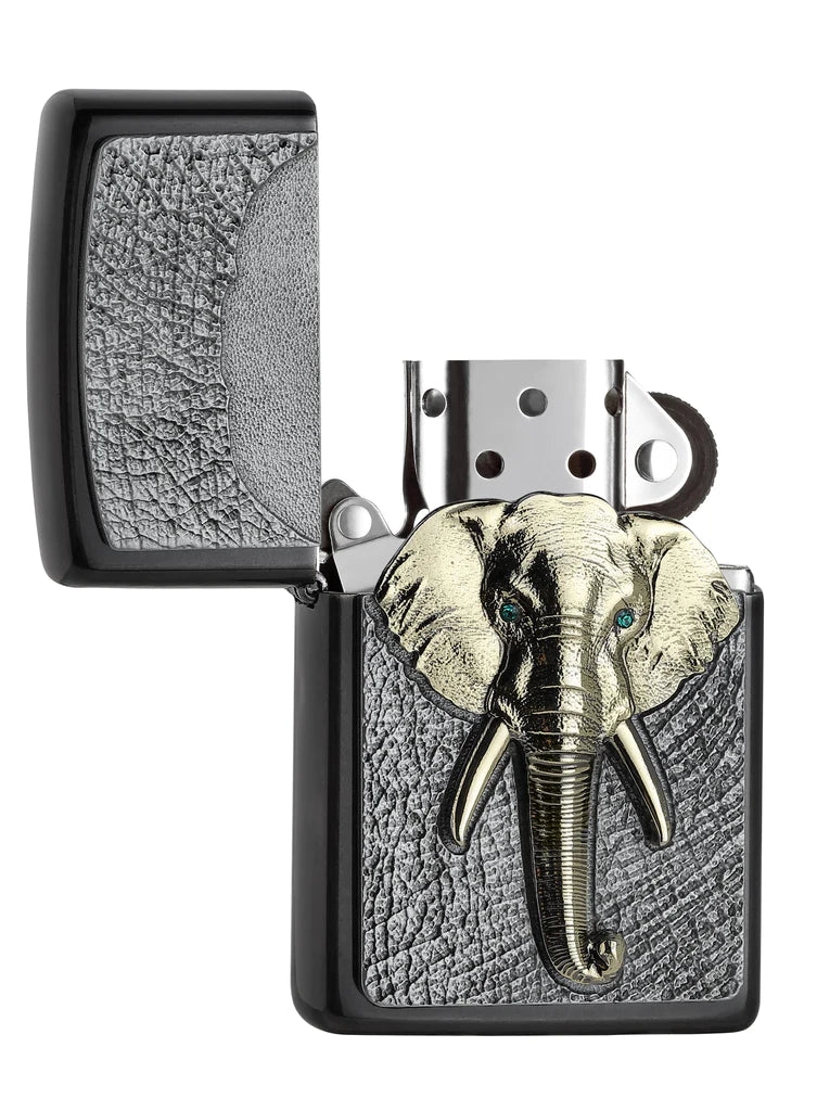 Personalised Zippo Elephant Emblem Design Lighter - Customizable Gift for Smokers and Collectors