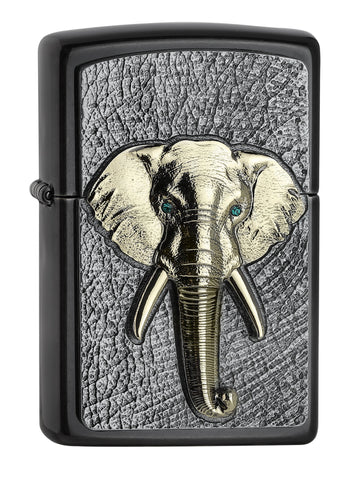 Personalised Zippo Elephant Emblem Design Lighter - Customizable Gift for Smokers and Collectors