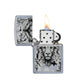 Personalised Zippo Street Chrome Lion Head Design