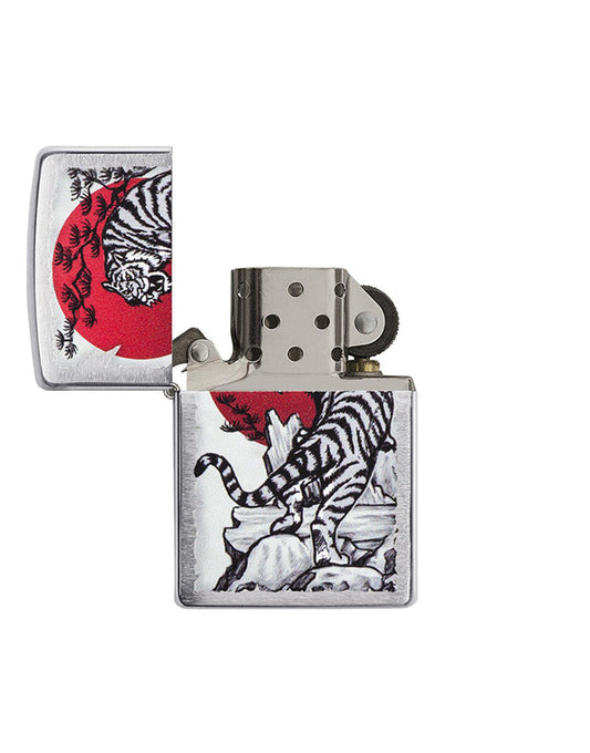 Customizable Zippo Lighter with Asian Tiger Design for Personalization