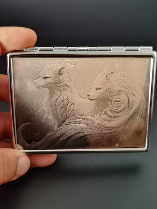 Laser Engraved Slim Cigarette Case