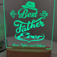 Personalised acrylic LED night light with a wooden base a perfect Father's Day gift!