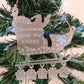 Personalised Clear Frosted Acrylic Santa Sleigh Christmas Tree Hanging Decoration