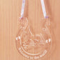 Personalised hanging acrylic stork horseshoe. New baby gift, welcome to the world.