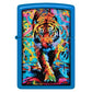 Engraved Brass Zippo Lighter - Personalised Painted Tiger Design Lighter