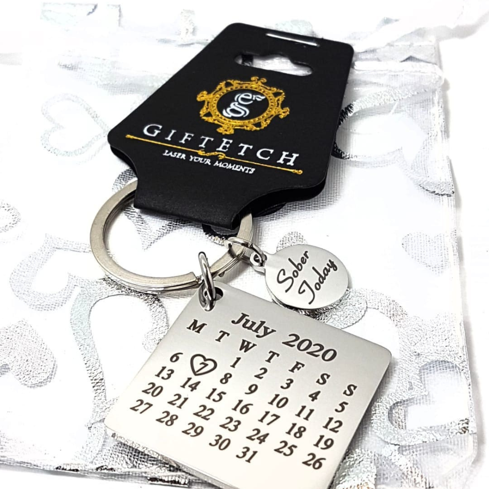 Personalised Date Keyring, Your Treasured Dates, Captured Forever!
