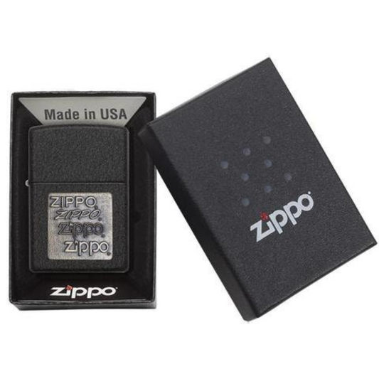 Personalised Zippo Black Crackle Gold Zippo Logo Design Lighter - A Classic and Stylish Choice for Any Occasion