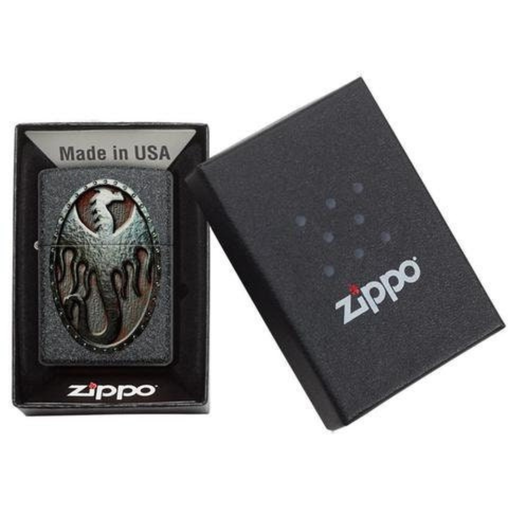 Personalised Genuine Zippo Dragon Shield Design Lighter