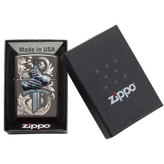 Personalised Genuine Zippo Knights Glove Design Lighter