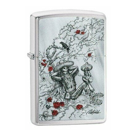 Customised Zippo Lighter with Rietveld Skull Design - Personalised Gift for Smokers and Collectors