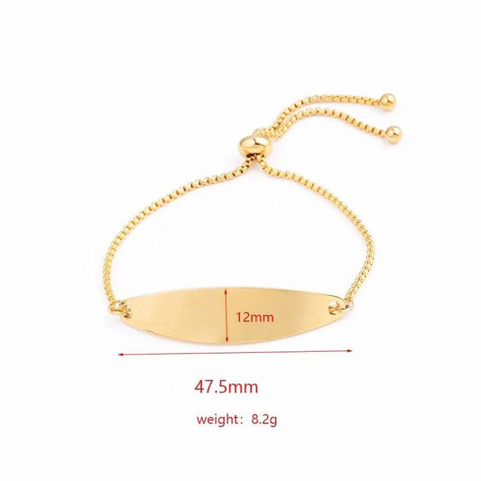 Personalised Engraved Name Stainless Steel Adjustable Gold and Silver Bracelets for Men and Women By Giftetch