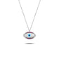 Sterling Silver Symbolic Evil Eye Necklace, Turkish Eye Necklace