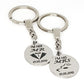 Personalised Round Keyring Set For Couples, Anniversary gift - I'm Her Mr  I'm His Mrs
