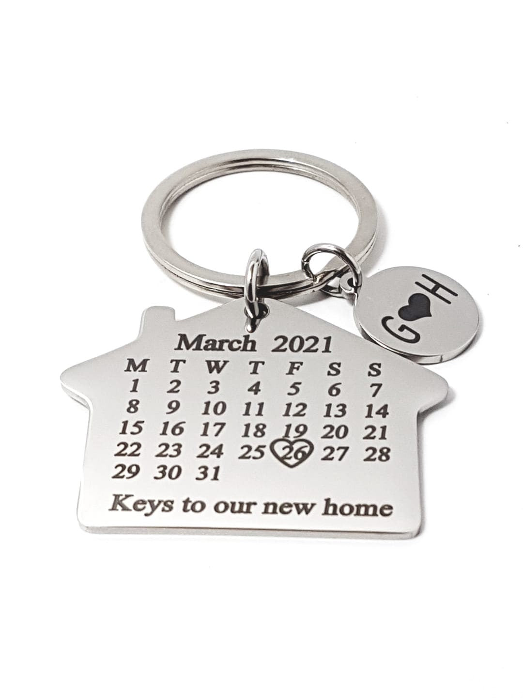Personalised Keys to Our New Home Calendar Keyring