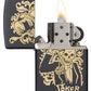 Personalised Genuine Zippo Black Matte Joker Design Lighter