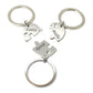 Personalised Stainless Steel 3 in 1 Heart Jigsaw Puzzle Interlocking Keyring