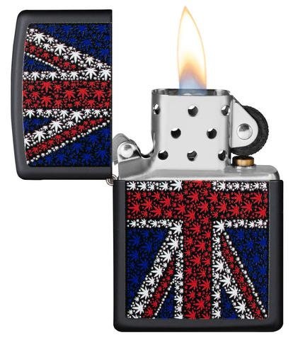 Personalised Union Jack Weed Design Zippo Lighter - Genuine and Unique Gift