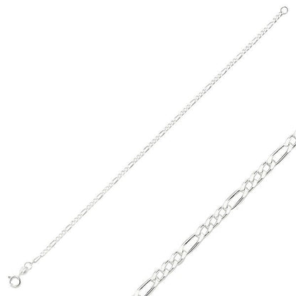 Unique Linked Chain Sterling Silver Diamond Cut/Rolo and Figaro Chains Men Women Boys Jewelry Necklaces