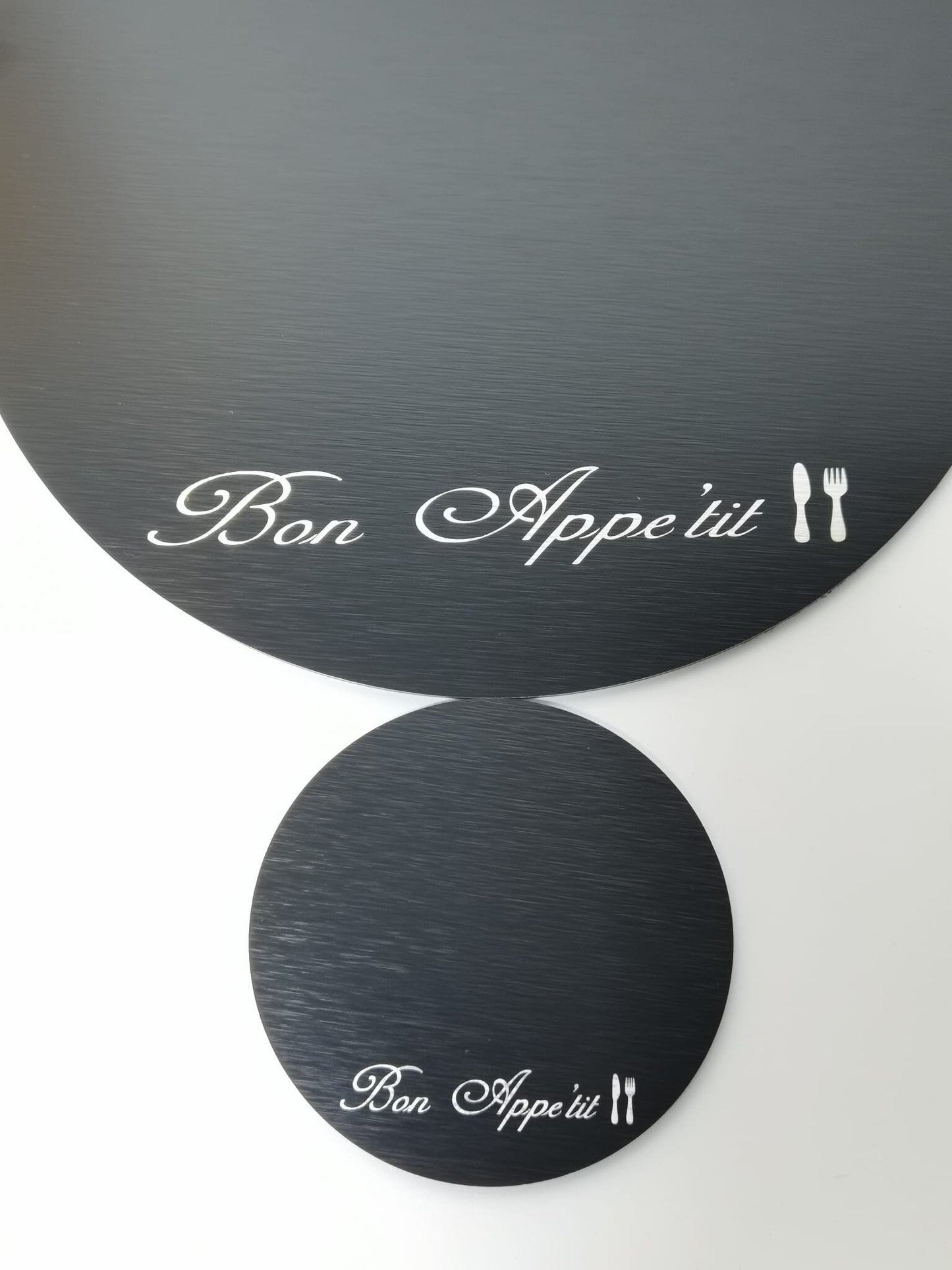 Personalised Engraved Aluminium Placemats/Coaster sets