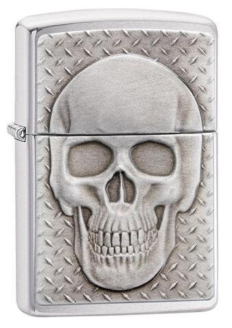 Personalised Name & Shapes Zippo Skull With Brain Surprise Emblem Design Lighters 