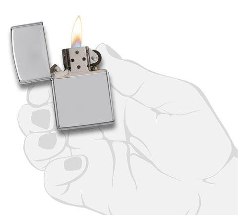 Personalised Zippo Armor® High Polish Chrome: Stylish and Durable Lighter for Everyday Use or Gifting