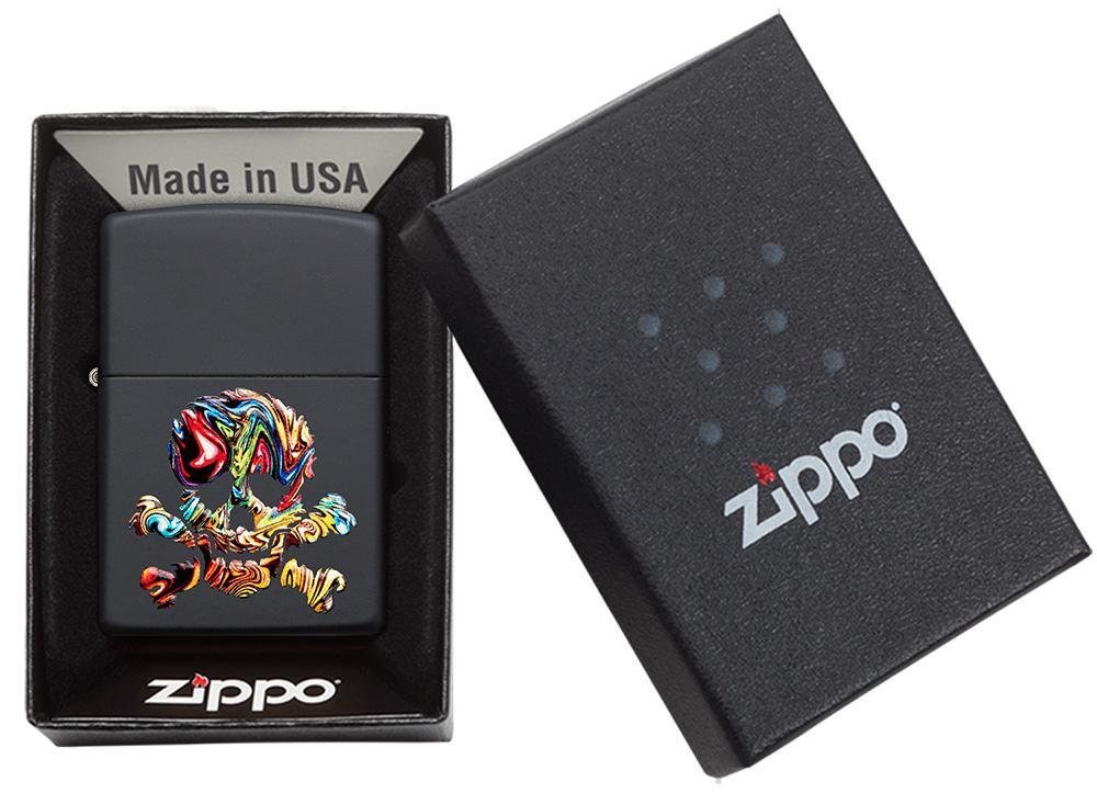 Personalised Multi-colour Skull and Crossbones Design Zippo Lighter